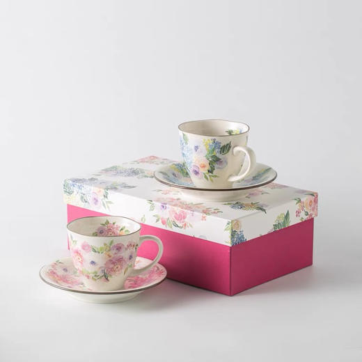 樱花季·日本进口咖啡杯ceramic 花音色茶杯浪漫樱花日式对杯 商品图1