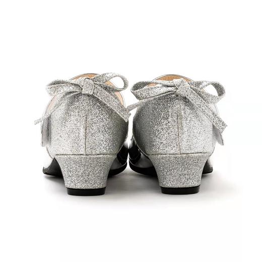 PureShare 亮面银色小高跟皮鞋 商品图5