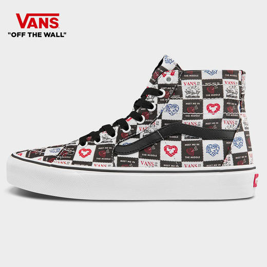 VANS黑白棋盘格贴图印花男女SK8-Hi帆布鞋VN0A4U16B0A 商品图0