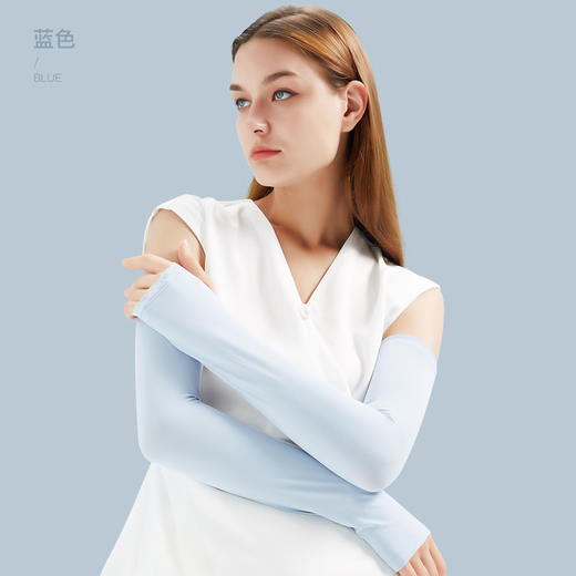 【轻薄防晒 色彩百搭】夏季防晒袖套女户外开车骑行防紫外长款遮阳透气护臂套冰丝袖HB16 商品图5