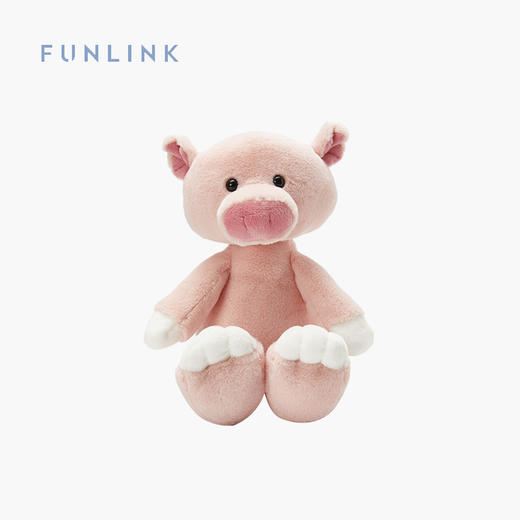 FUNLINK蓝色柔软精致安抚动物小猪小鸭小熊公仔毛绒玩偶情侣玩具61IK0540 商品图3