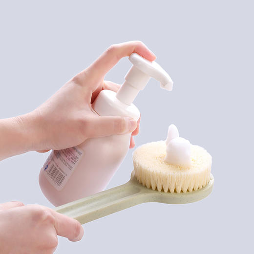 【直柄洗澡刷】搓澡神器洗澡刷子搓背巾长柄沐浴刷成人软毛后背 商品图9