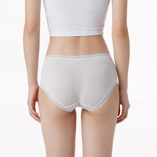 都市丽人基础系列木代尔色织人棉三角低叉女士内裤LK251P 商品图2