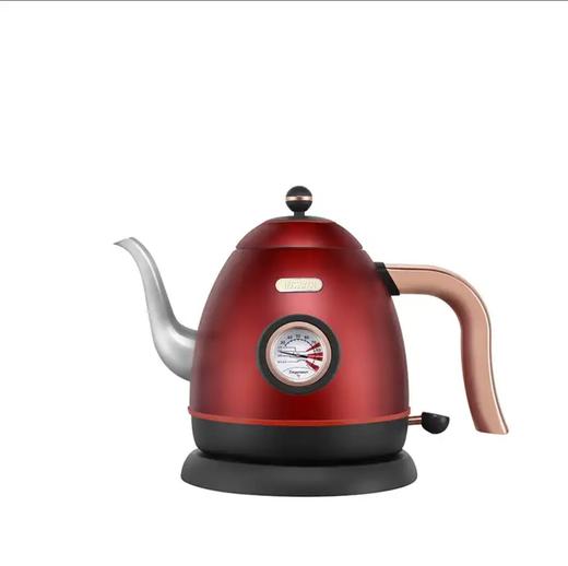 [加拿大设计师出品]电热水壶家用办公室复古系304不锈钢0.8L烧水壶热水瓶红色 商品图0
