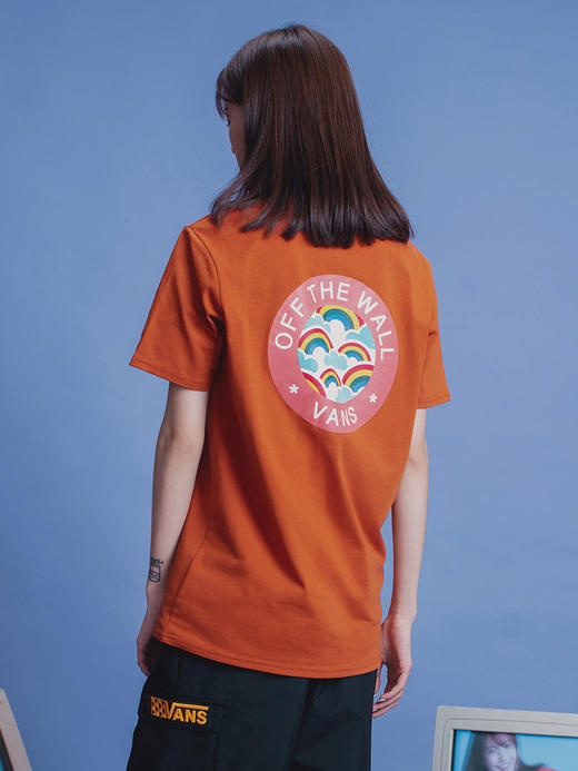 VANS小脏橘趣味图案彩虹印花男女情侣短袖T恤VN0A54INUXS 商品图1