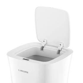 【6F】利快 智能垃圾桶 自动感应家用垃圾桶 带盖防水垃圾桶 随手感应纸篓 方形 白色 10L 261x261x335mm