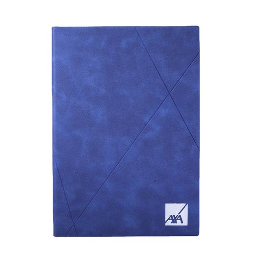 简洁裱贴款压印花PU笔记本子定/制logo办公商务平装A5记事本礼品 商品图4