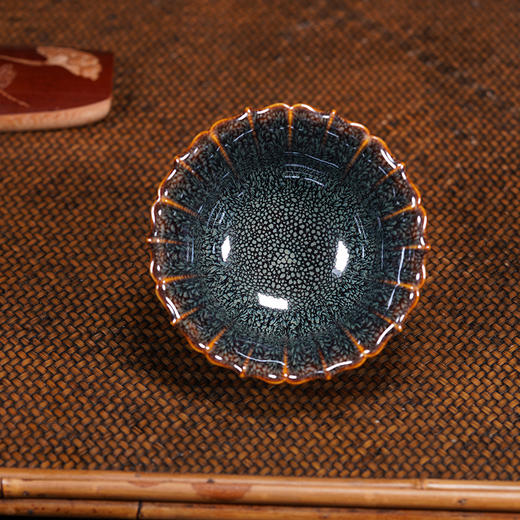 龙德堂陶艺 范泽锋烧 星月 天目盏《羽冠-大》 (库存请咨询客服) 商品图1