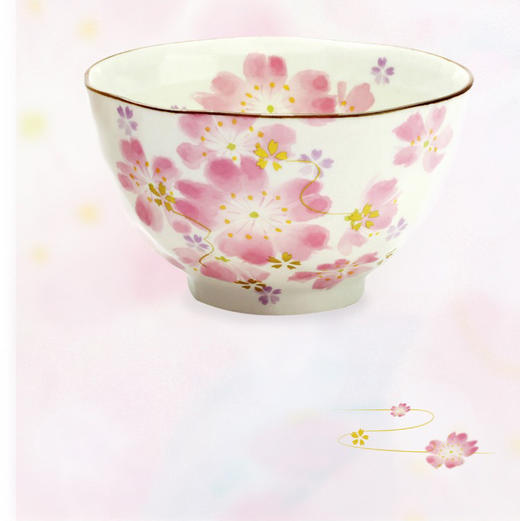 樱花季·日本进口ceramic蓝美浓烧饭碗釉下彩 商品图1