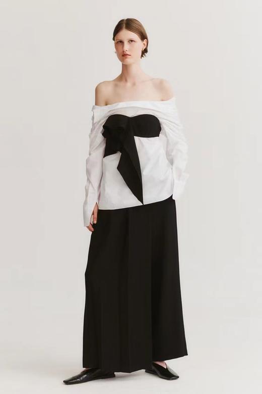 Ashlyn  黑色DEVIKA不对称百褶裙裤 商品图2