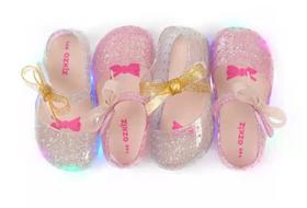 韩国Ozkids细蝴蝶结LED果冻鞋（灯不亮了，介意慎拍哦）