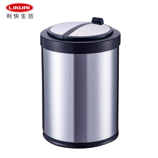 【6F】新品利快感应垃圾桶客厅卧室家用平开式全封闭设计随手感应纸篓9L 商品图4