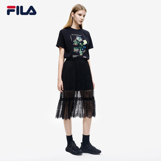 FILA x 梵高博物馆【高圆圆同款】斐乐优雅两件套蕾丝连衣裙F11W228302F 商品图2