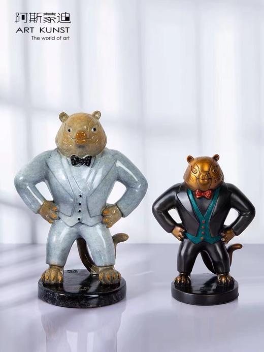 【6F】阿斯蒙迪+林翔虎年青铜限量雕塑本命年虎摆件虎吉祥物生肖礼 商品图0