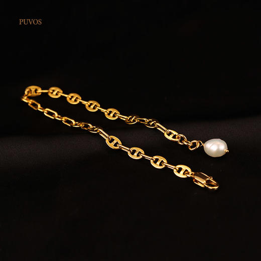 预售|PUVOS普沃斯新款 设计师款创意简约猪鼻孔小众百搭手链 .潮快闪[福利品] 商品图2
