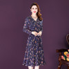 女春秋装印花连衣裙气质大码时尚裙 NSM8639 商品缩略图3