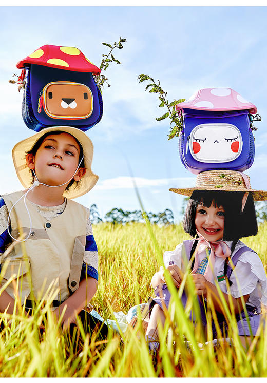 uek书包儿童幼儿园3-5岁可爱背包女孩男童小书包蘑菇包儿童双肩包 商品图7