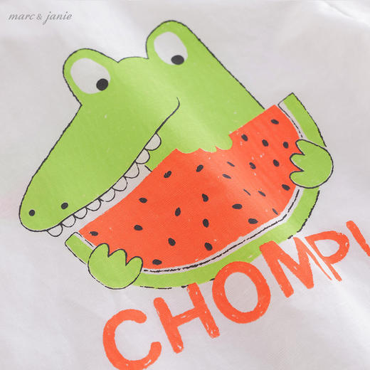 马克珍妮夏装新款 男童鳄鱼短袖衬衫 儿童棉麻衬衣220605 商品图4