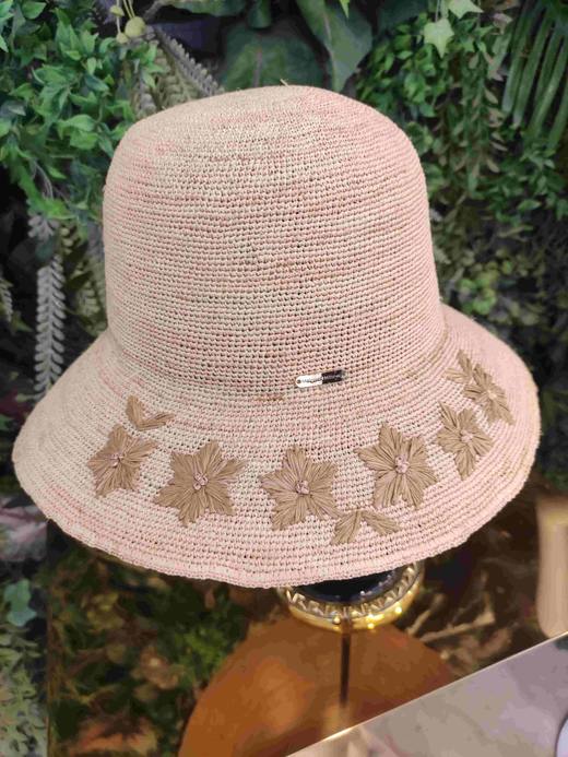 玛格丽特/Margaret Mitchell 百搭草帽夏天防晒刺绣遮阳帽 商品图0