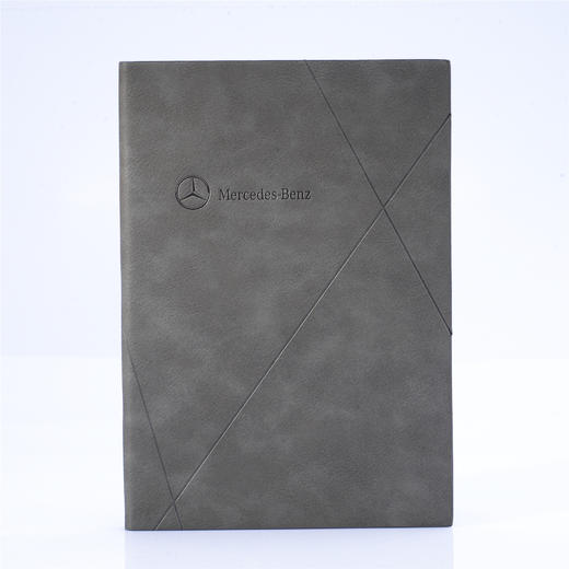 简洁裱贴款压印花PU笔记本子定/制logo办公商务平装A5记事本礼品 商品图7