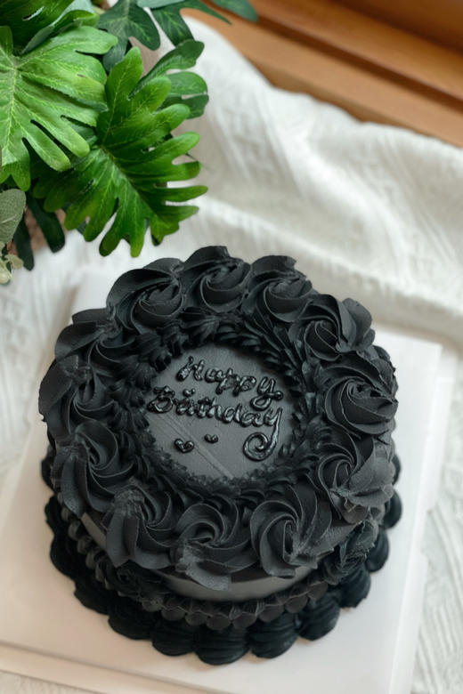 黑色系简洁奶油蛋糕 下单前请仔细阅读商品详情 商品图0