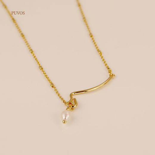 预售|PUVOS普沃斯新款 线条天然真zhen珠杂志风时尚复古百搭锁骨链 .潮快闪[福利品] 商品图7