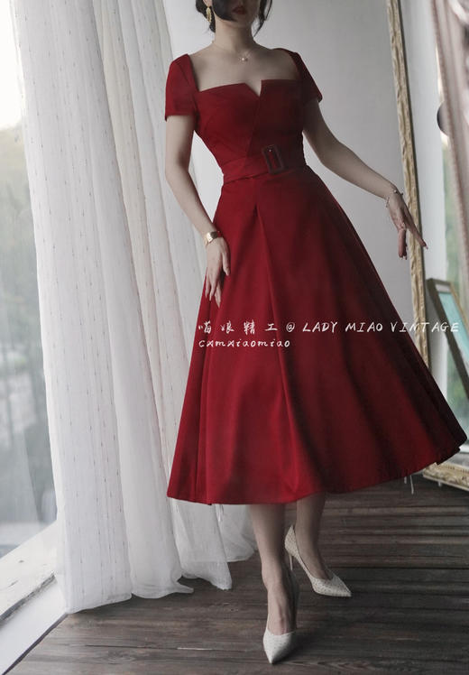 #1112【复团】喵娘精工/定制《麦瑟尔精彩人生》复古vintage麦瑟尔夫人小红裙 商品图5