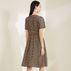 玳莎格子V领连衣裙女 复古设计感小众通勤中长款裙子 CA35102 商品缩略图2
