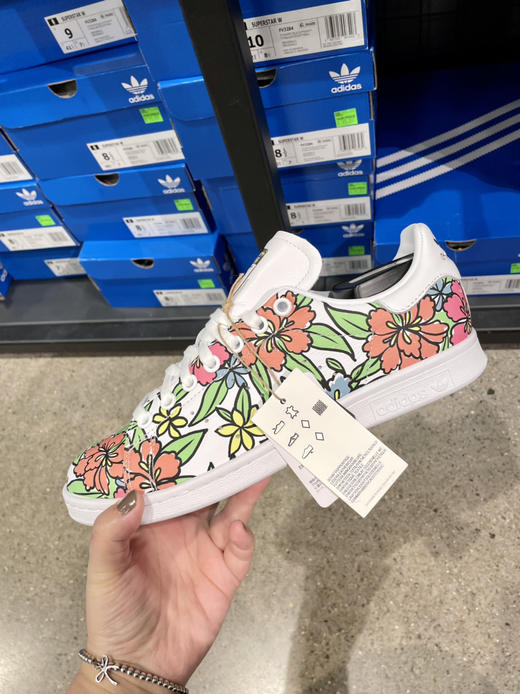 半价¥520！Adidas阿迪达斯三叶草 限量花朵款🌺女款小白鞋 商品图5