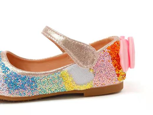 韩国进口品牌童鞋-水钻彩虹条皮鞋 商品图2