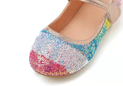 韩国进口品牌童鞋-水钻彩虹条皮鞋 商品图3