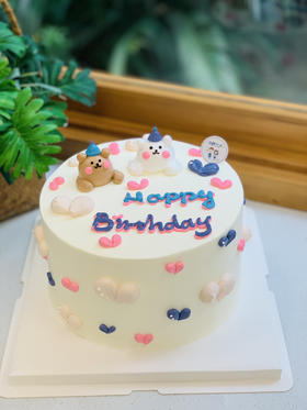 小熊 兔子奶油蛋糕 下单前请仔细阅读商品详情