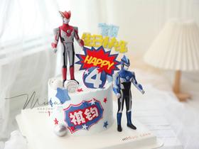 男孩款 奥特曼 星星 翻糖名牌