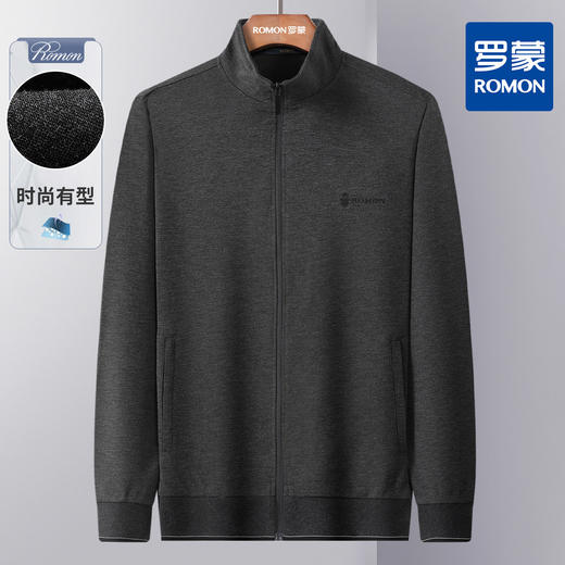 【热卖推荐】罗蒙春季男装外套男士学院风男青年时尚休闲拉链开衫外套 商品图9