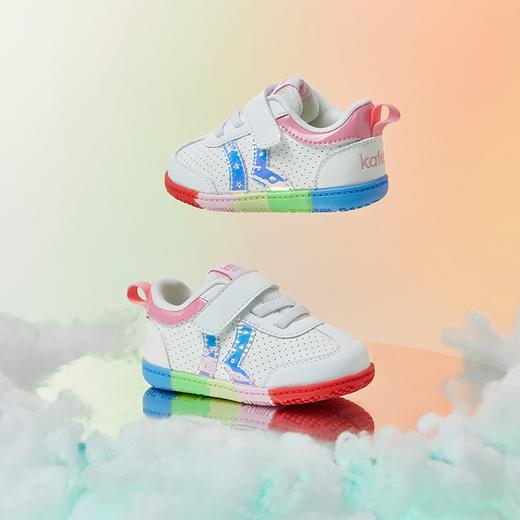 卡特兔婴儿鞋女宝宝学步鞋春季小白鞋婴童鞋软底小童鞋幼儿鞋皮鞋 商品图2