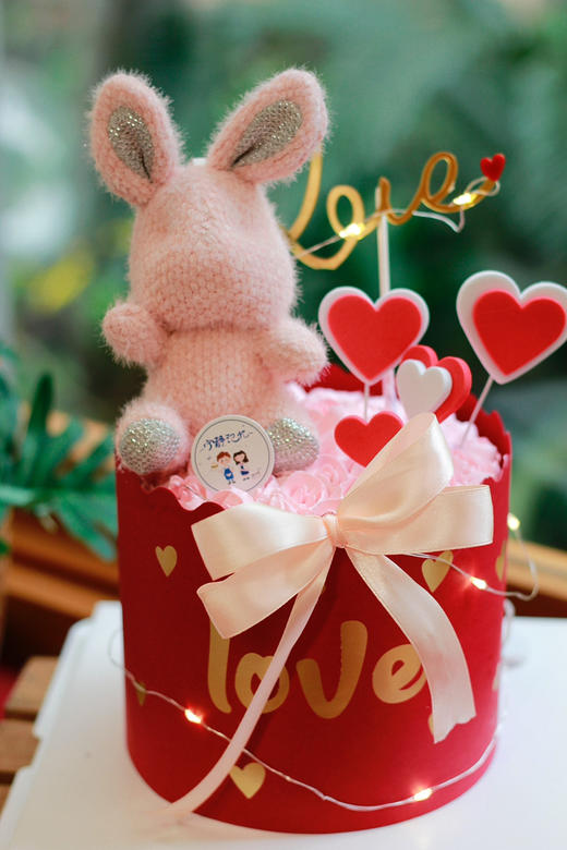 情人节兔子奶油蛋糕 下单前请仔细阅读商品详情 商品图0