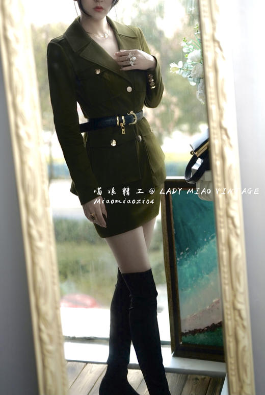 #1206【复团】喵娘精工/定制/《麦昆天行者》超A复古VTG军绿kaiagerbe猎装套装 商品图1