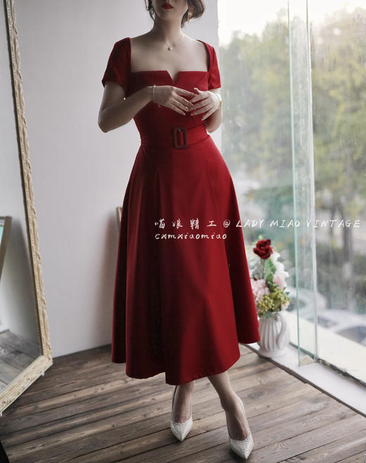 #1112【复团】喵娘精工/定制《麦瑟尔精彩人生》复古vintage麦瑟尔夫人小红裙 商品图3