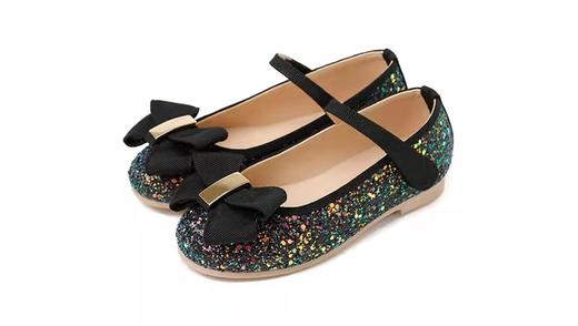 PureShare 亮片蝴蝶结皮鞋 商品图2