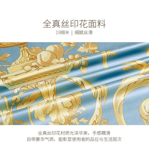 ROYALCOVER/罗卡芙欧式经典奢华全真丝印花面料四件套 塞波加庄园 商品图3