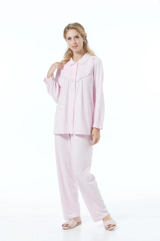 Isyfen/伊丝芬 全棉双层针织长袖衣裤套 休闲家居 商品图3