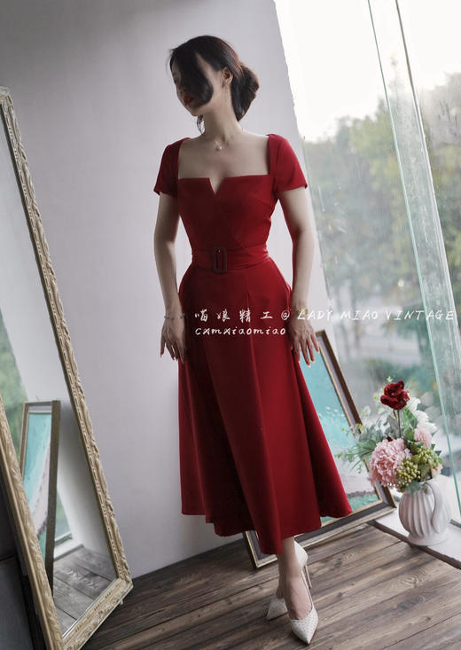 #1112【复团】喵娘精工/定制《麦瑟尔精彩人生》复古vintage麦瑟尔夫人小红裙 商品图2