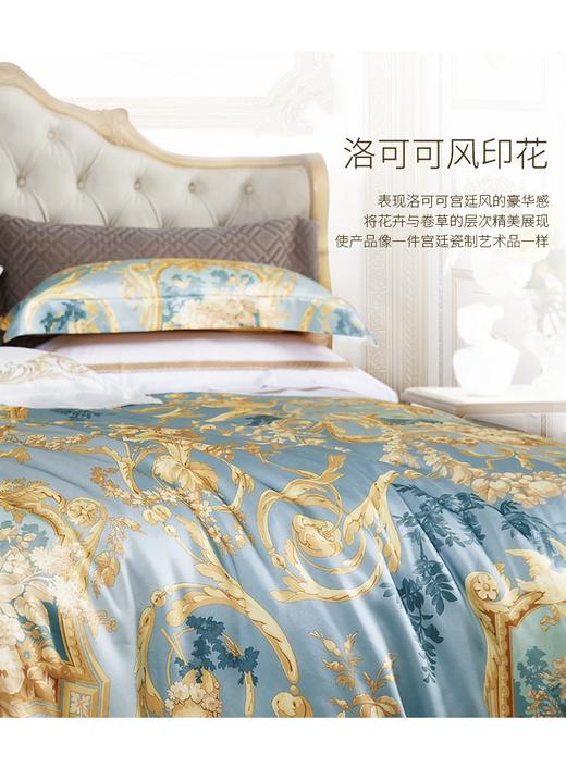 ROYALCOVER/罗卡芙欧式经典奢华全真丝印花面料四件套 塞波加庄园 商品图5