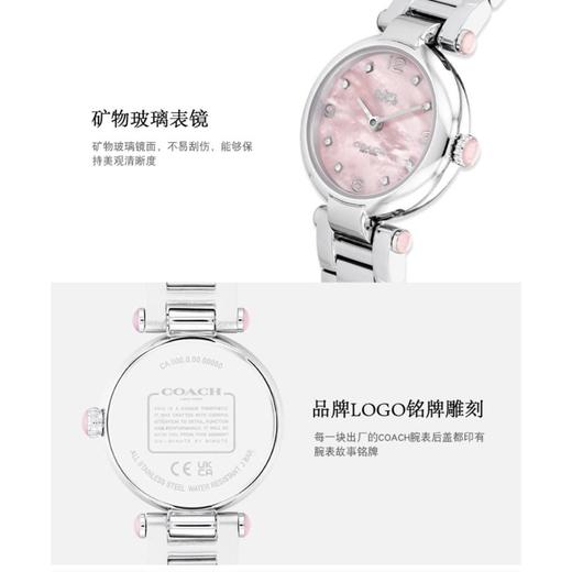1楼COACH/蔻驰CARY系列表盘钢带石英手表女表 商品图5