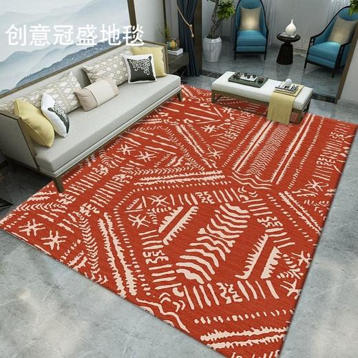 北欧ins民族风地毯/摩洛哥风格简约卧室客厅地毯床边毯家用可机洗 商品图0