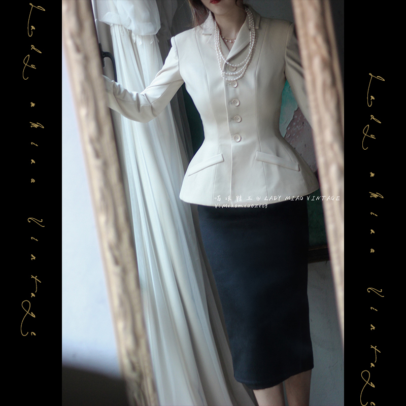 #1009【复团】喵娘精工/定制/《NewLook》D家博物馆出展复古经典系列伞尾外套