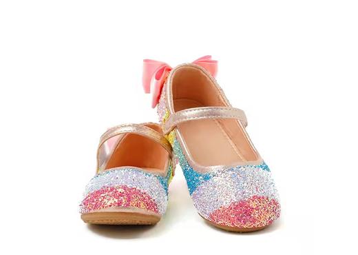 韩国进口品牌童鞋-水钻彩虹条皮鞋 商品图5