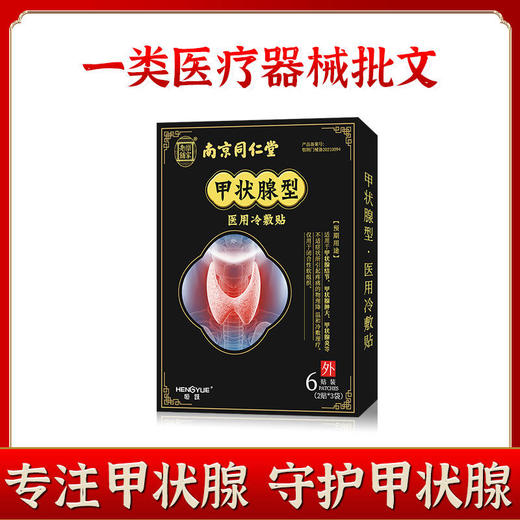 【守护甲状腺】甲状腺型医用冷敷贴结节肿大炎部问题散结贴6贴/盒 商品图1