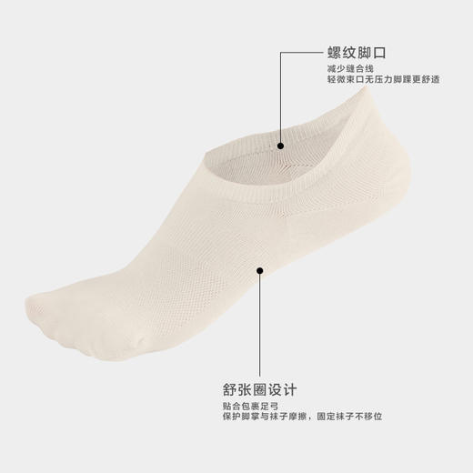 【任选6双79.5】春夏季袜子吸湿排汗清爽透气棉质小耳朵网眼隐形薄款女士 商品图3