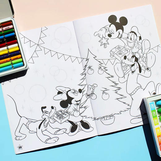 日本sun-star迪士尼公主冰雪奇缘屁屁侦探玩具总动员三丽鸥儿童成人减压填色涂鸦水彩彩铅填色本 商品图4